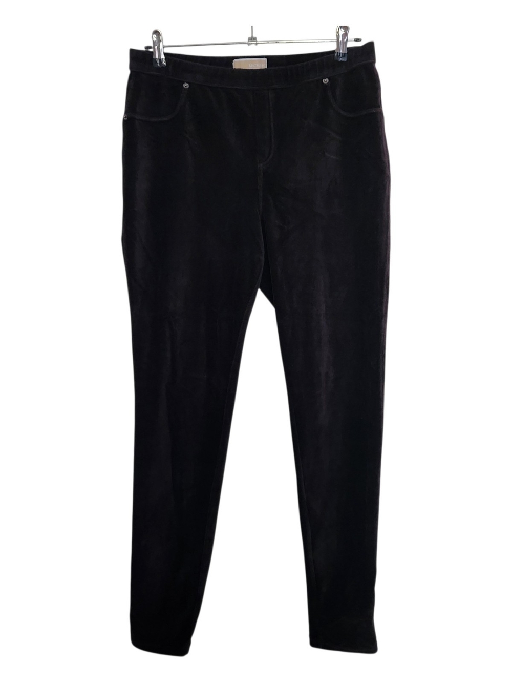 Michael Michael Kors Womens Corduroy Pull-On Jeggings Pockets Size 1X Black